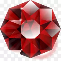 红宝石宝石切割表面红宝石