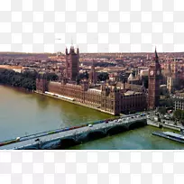 威斯敏斯特宫，大本河，泰晤士河，伦敦眼塔-伦敦大本钟十号