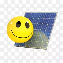 太阳能电池板光伏发电太阳能笑脸太阳能发电光伏电池板