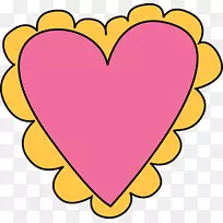 心脏情人节大熊猫剪贴画-粉红色心脏图像