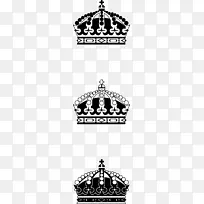 黑白皇冠剪贴画-皇冠