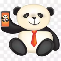 大熊猫熊卡通-可爱的红熊猫