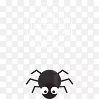 蜘蛛网黑屋蜘蛛卡通黑女巫帽