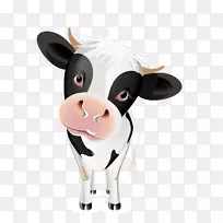 泽西岛牛乳剪贴画-卡通奶牛