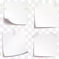 纸长方形-白色钞票