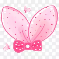 蝴蝶粉红色剪贴画.粉红色弓形图案