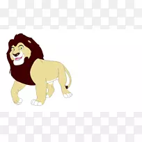 狮子卡通咆哮剪辑艺术-卡通母狮