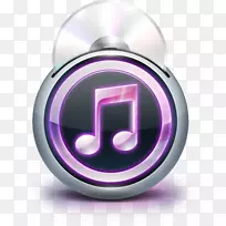 紫色符号圆-iTunes