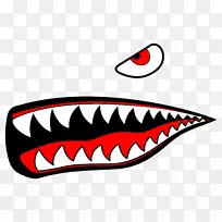 鲨鱼牙齿电脑图标剪贴画-鲨鱼