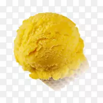 冰淇淋，冰糕，食物勺-芒果