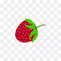 草莓奶昔食品剪辑艺术-草莓水果