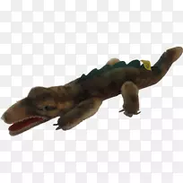 陆生动物鳄鱼毛绒玩具生物鳄鱼