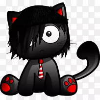 黑猫画猫