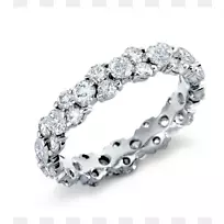 永恒戒指订婚戒指钻石切割结婚戒指白金戒指