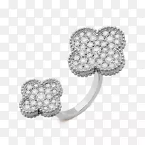 耳环van Cleef&Arpels订婚戒指结婚戒指