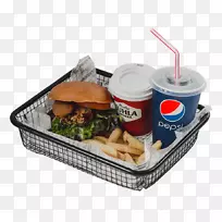 炸甘薯午餐盒快餐汉堡菜-午餐盒