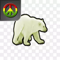 北极熊陆地动物-北极熊