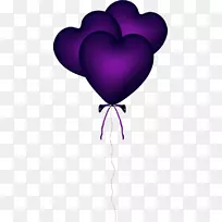 气球紫色生日剪贴画-气球