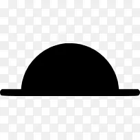 黑色帽子，白色剪影-帽子