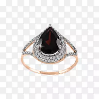 立方氧化锆zł本环石榴石钻石戒指