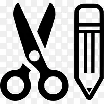 发型梳子剪刀理发师电脑图标剪刀