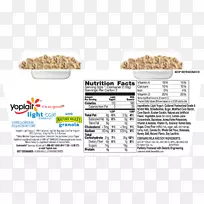 食品Yoplait酸奶营养事实标签麦片-草莓
