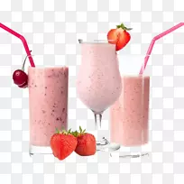 草莓汁奶昔鸡尾酒冰淇淋鸡尾酒