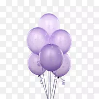 气球生日紫色贺卡夹艺术气球