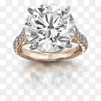 银结婚戒指身饰钻石银