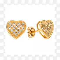 耳环立方氧化锆体珠宝彩色金吊坠-金刚石