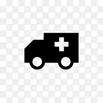 紧急医疗服务标志Magen David Adom组织-卡车剪影