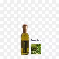 植物油，玻璃瓶，液体橄榄油.草药油