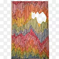 挂毯现代艺术现代建筑-彩虹字形