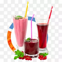 草莓汁奶昔鸡尾酒-早餐混合饮料