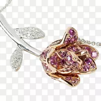 紫水晶，红宝石，胸针，饰物，体饰.红宝石