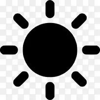 图形计算机图标太阳符号黑色太阳符号