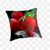 草莓扔枕头垫-扔垃圾