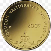 苏奥米芬兰100饮食波尔沃金币-希腊硬币1992年