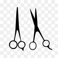 梳头剪发型理发师剪刀