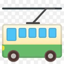 无轨电车 公交车 表情符号