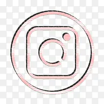 社交媒体图标 圆圈