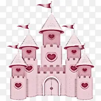 粉色 城堡 塔楼