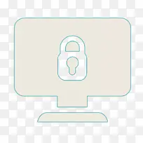 锁图标 技术图标 计算机安全填充图标