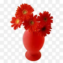 红花瓶里的红花