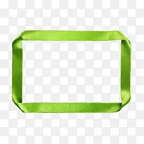 绿色丝带圆角长方形