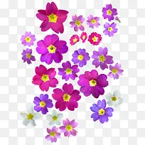 粉紫色花朵底纹元素