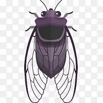 紫色大型变异昆虫