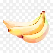 水彩手绘香蕉食物设计