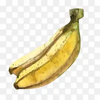 矢量卡通水彩香蕉水果png