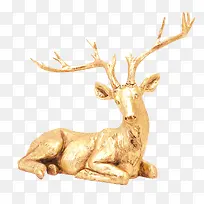 金色小鹿雕塑